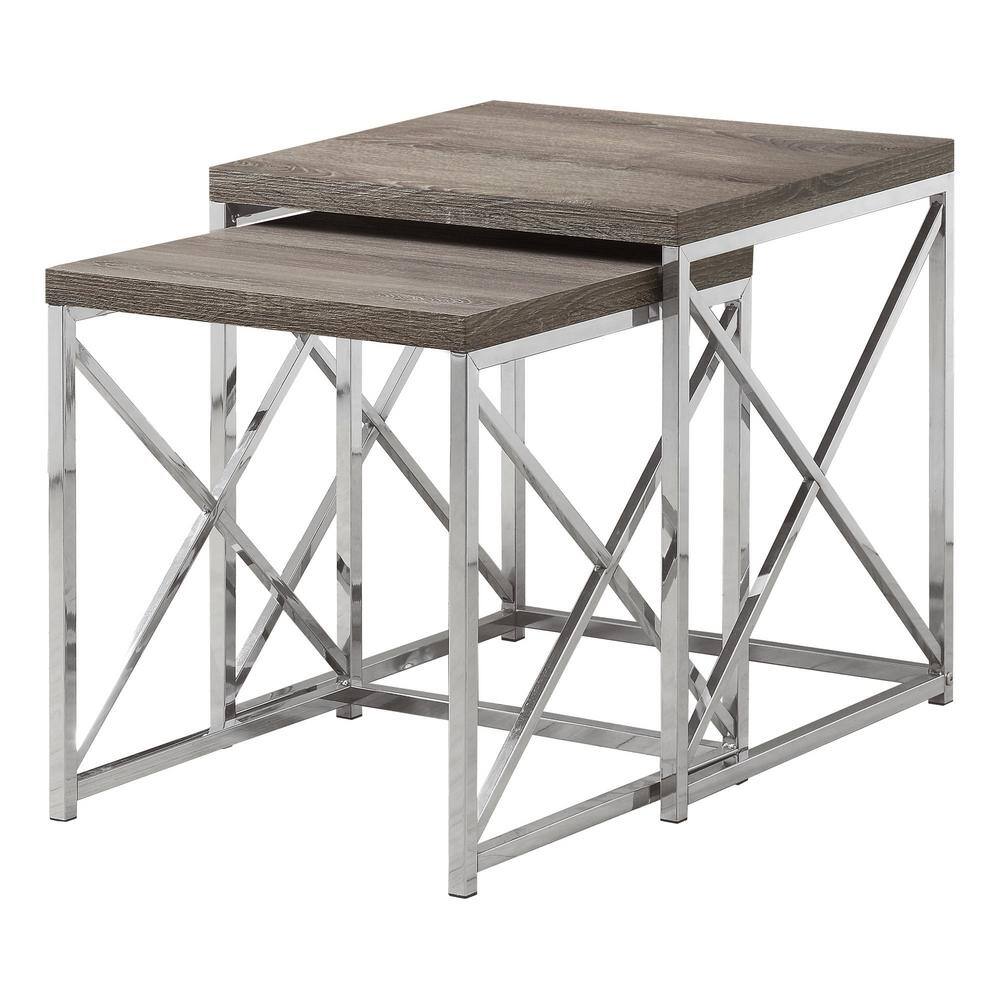 Dark Taupe Nesting Table (2-Piece) HD3255 - The Home Depot