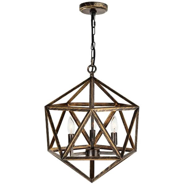 CWI Lighting Amazon 3 Light Up Pendant With Antique forged copper Finish