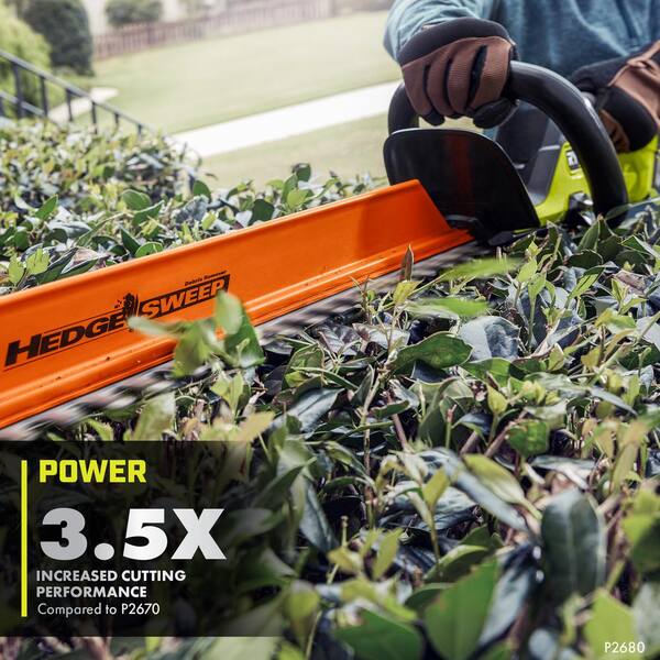 RYOBI - たか RYOBI ONE+ HP 18V Brushless 22 in. Battery Hedge Trimmer