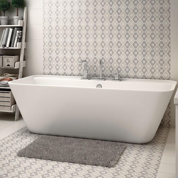 Caprice Pastel Bowtie 7-7/8 in. x 7-7/8 in. Porcelain Floor and Wall Tile (11.25 sq. ft./Case)