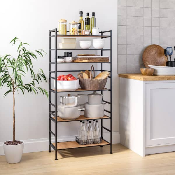 Seville Classics 19 in. H 12-Pair 3-Tier White Oak Resin Sturdy
