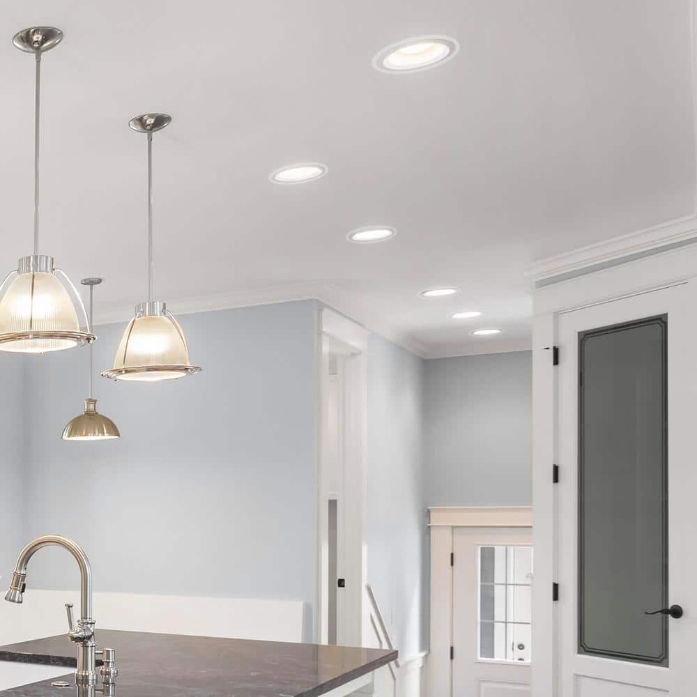White Round Plastic Goof Rings for Recessed Lights, 6.7 Inch Diameter, 12 Pack