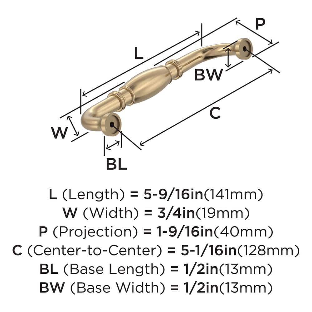 Granby 5-1/16 inch Champagne Bronze Cabinet Pull