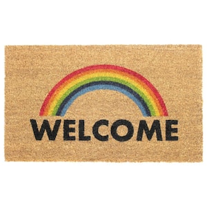 Multi Welcome Rainbow 18 in. x 30 in. Doormat