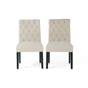 Dinah Ivory Fabric Tufted Dining Chairs (Set of 2)