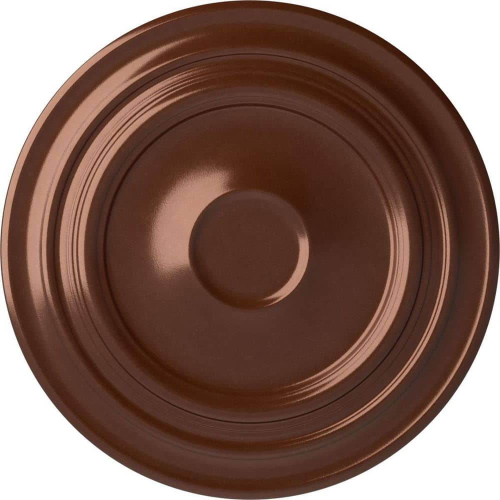 Ekena Millwork 32-5/8 in. x 1-1/2 in. Giana Urethane Ceiling Medallion (Fits Canopies up to 7-7/8 in.), Copper Penny