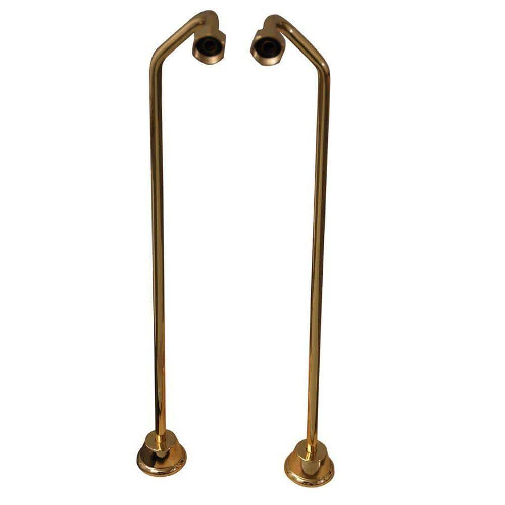 1/2 in. x 0.8 ft. Brass Offset Bath Supplies in Polished Brass price history on PriceWatchPro