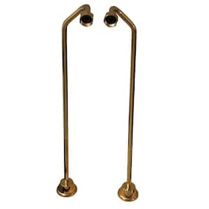 1/2 in. x 0.8 ft. Brass Offset Bath Supplies in Polished Brass