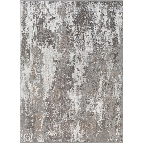 Livabliss Allegro Grey 9 ft. x 12 ft. Modern Indoor Area Rug