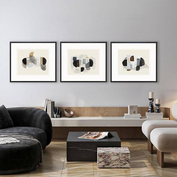 Paragon Cusack 3 Piece Framed Abstract Art Print 25 in. x 29 in
