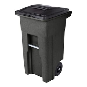 32 Gal. Blackstone Trash Can with Quiet Wheels and Attached Lid