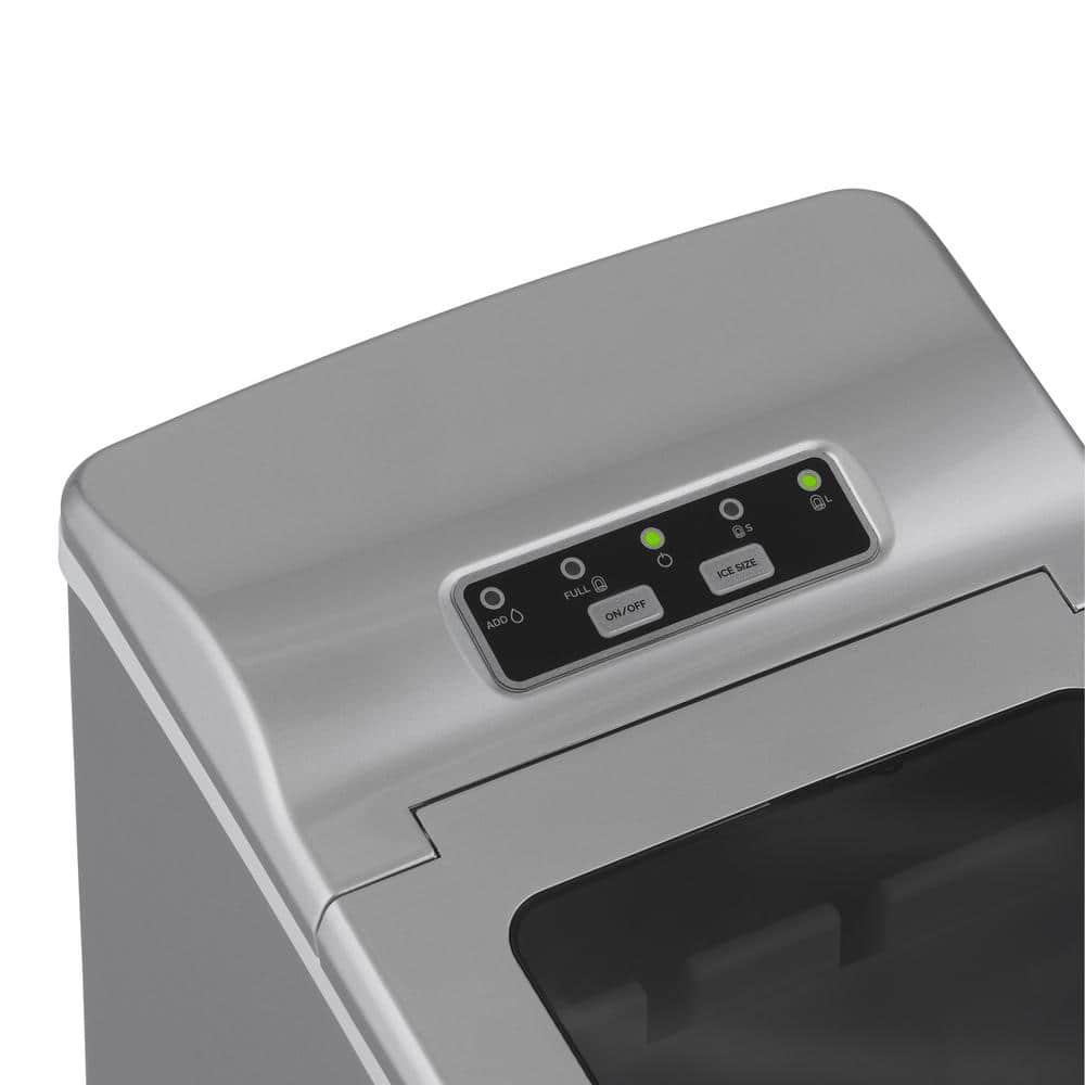 Newair 26 lb Silver Portable Countertop Ice Maker