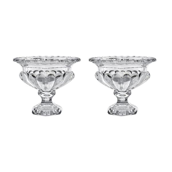 Avex D7. 7x6. 3" Clear Glass Decorative Crystal Display Bowl (Set of 2)
