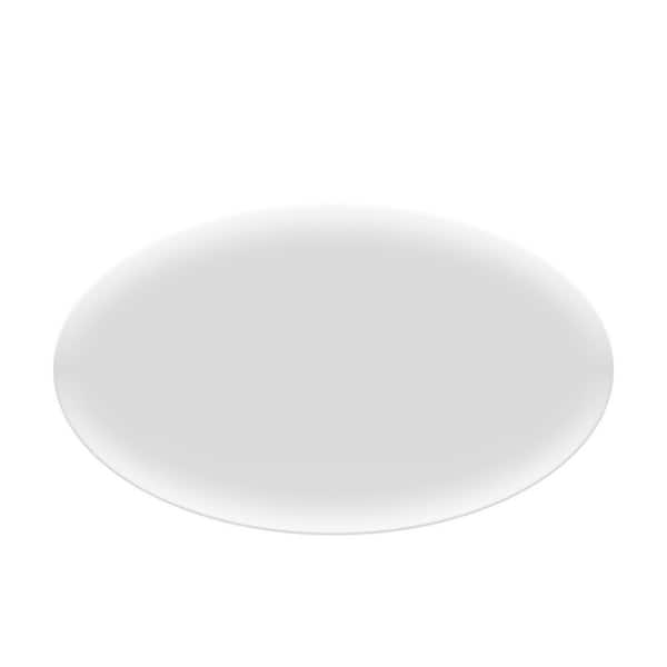 46 in. x 46 in. Clear Round Glass Chair Mat Indoor Floor Mat