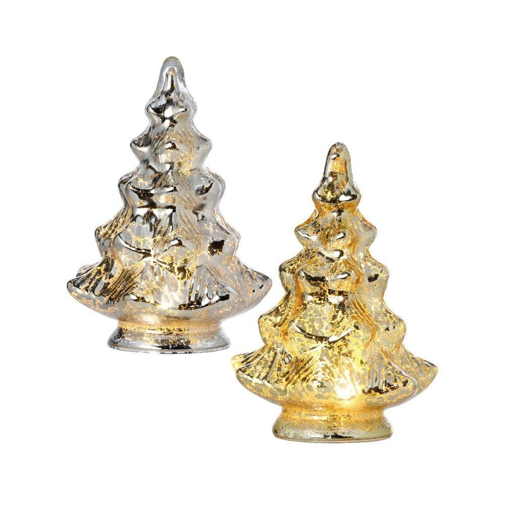 Regency International 5 in. LED Glass Tree Set of 2 MTX72137-GDSL - The ...