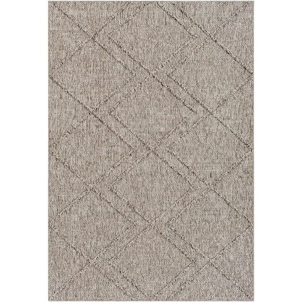 Sarasota Taupe/Tan Tribal 8 ft. x 10 ft. Indoor/Outdoor Area Rug