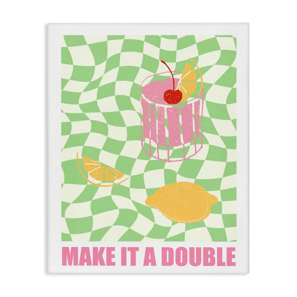 Checkered Make it a Double by House of Lulu Unframed Food Graphic Art Print 40 in. x 30 in. price history on PriceWatchPro