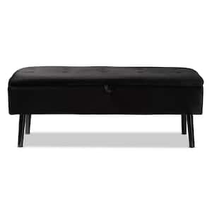 Caine Black and Dark Brown Storage Bench (15.9 in. H x 42.5 in. W x 15.7 in. D)