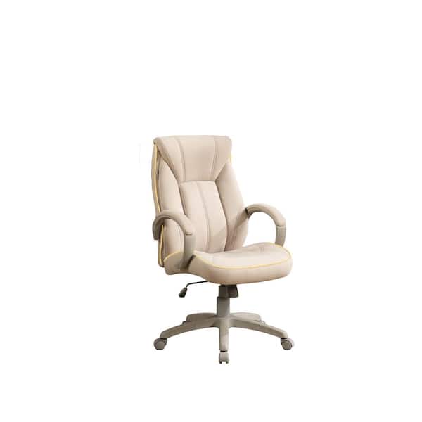 Xrocker Lucent PC Chair with Fabric Upholstery, Adjustable Height, and Ergonomic Design in Cream