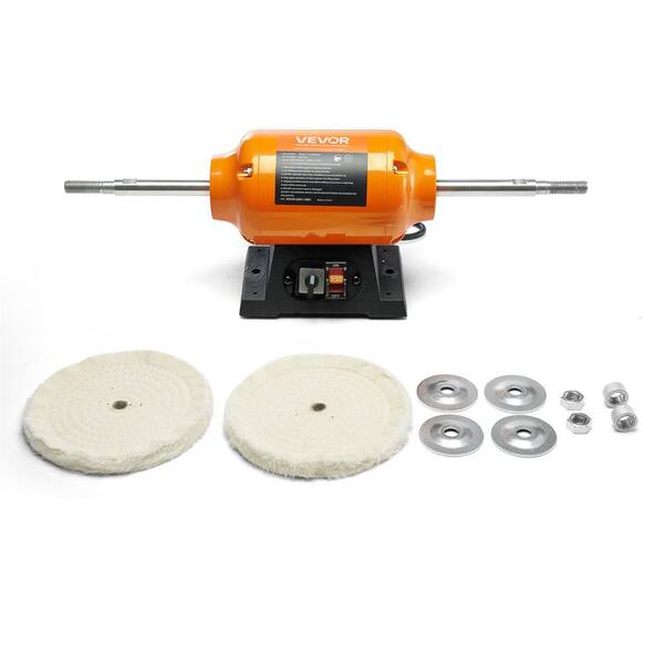 1/2HP Bench Buffer Polisher, 8 in. Bench Polishing Buffing Machine, 1725RPM/3450RPM Dual Speed Benchtop Polisher