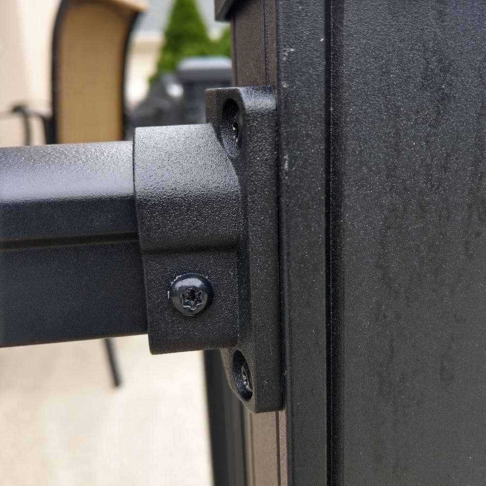 Stanford Black Textured Plastic Straight Railing Bracket Kit (4-Piece)