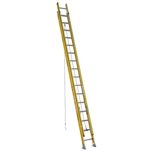 Werner 32 ft. Fiberglass Round Rung Extension Ladder with 375 lb. Load Capacity Type IAA Duty Rating