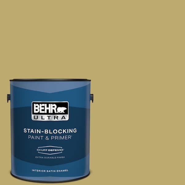 BEHR ULTRA 1 gal. #370F-5 Coriander Seed Extra Durable Satin Enamel Interior Paint & Primer