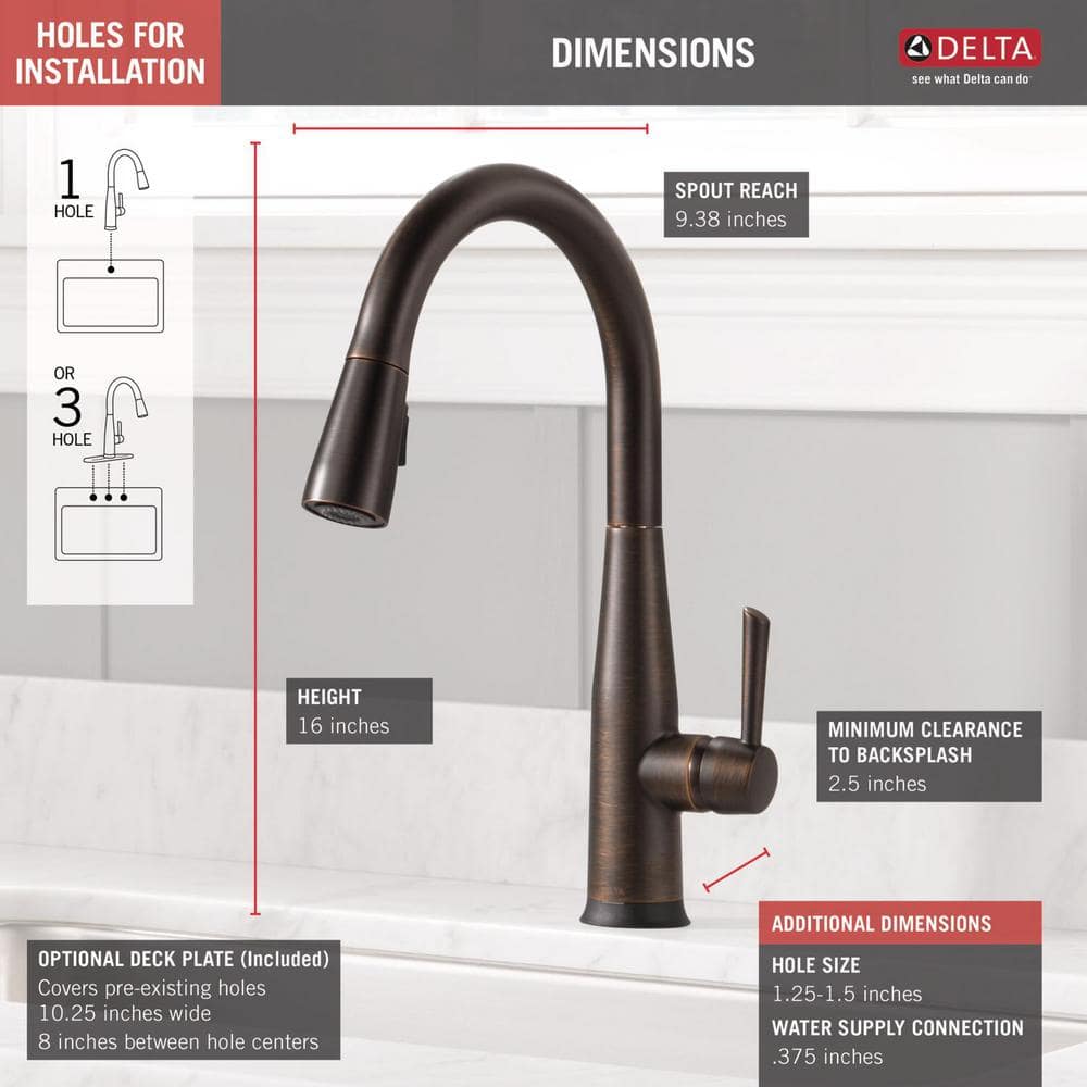 Venetian Bronze Modern Kitchen Faucet with Pull-out Spray