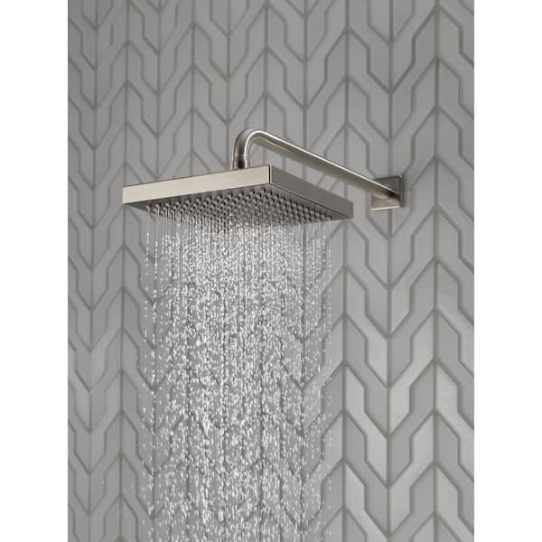 1-Spray Patterns 1.75 GPM 8 in. Wall Mount Fixed Shower Head in Stainless