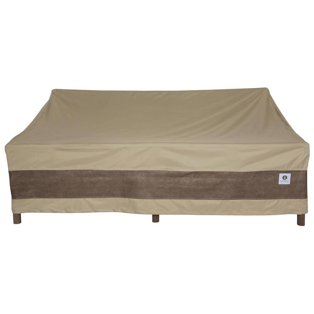 Elegant Waterproof 79 Inch Beige and Brown Patio Sofa Cover