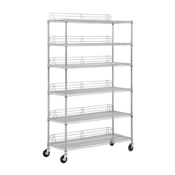 Dropship 6 Tier Chrome Plated Heavy Duty Adjustable Shelves And Racks, Each  Wire Shelf Holds 300 Lbs, Ideal For Warehouses, Supermarkets, Balconies Or  Kitchens, 48.03 L × 17.72 W × 71.65 H.