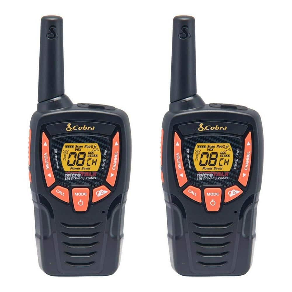 Open Box Cobra 22 Channel Walkie Talkie 23 Mile VOX Radios with NOAA Receiver 