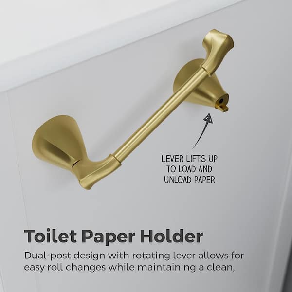 Pfister Willa Wall Mount Double Post Toilet Paper Holder in