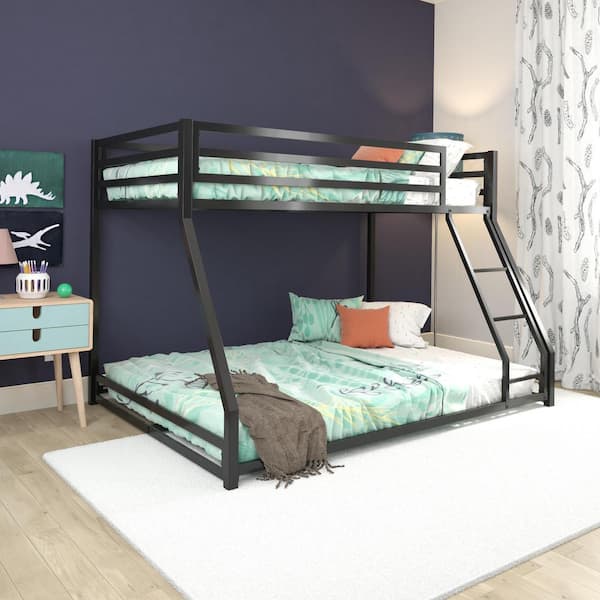 Mabel Black Metal Twin Over Full Bunk Bed