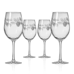 Icy Pine 12 oz. Clear White Wine (Set of 4)