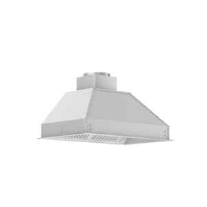 34 in. 400 CFM Ducted Range Hood Insert with Remote Blower in Stainless Steel