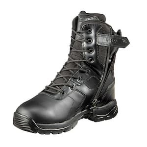 Men's 12MW Black Polishable Waterproof Soft Toe 8 in. Tactical Boot
