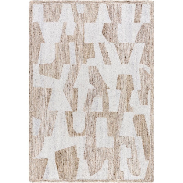 Andes Beige Modern Geometric 8 ft. x 10 ft. Area Rug