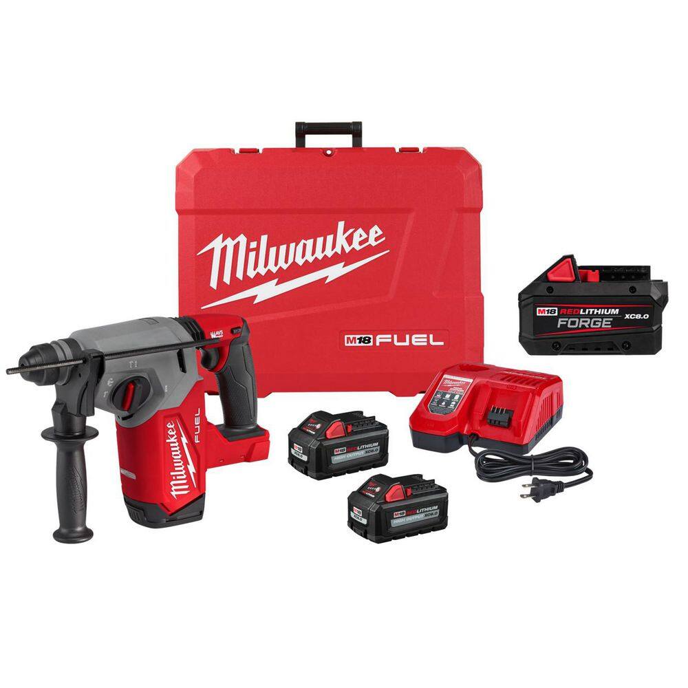 M18 FUEL 18V Lithium-Ion Brushless 1 in. Cordless SDS-Plus Rotary Hammer Kit with Two 6.0 Ah Batteries & 8.0 Ah Battery price history on PriceWatchPro