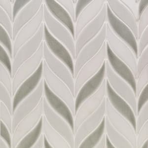 Delphi Sprig Tundra 11.75 in. x 10.5 in. Marble and Ceramic Mosaic Tile (0.86 sq. ft./Sheet)