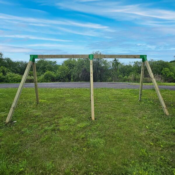PLAYBERG Green Brackets A-Frame Middle Swing Set for Outdoor Swing