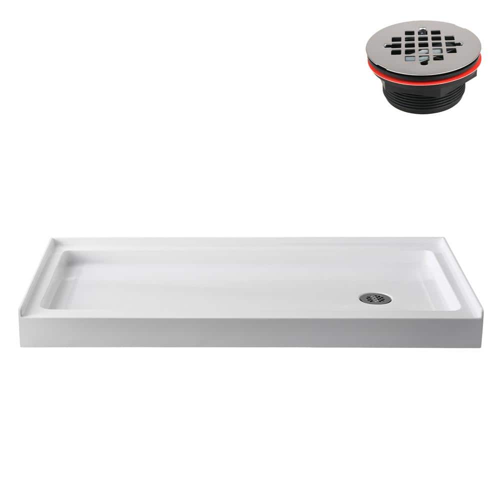 21 ジリオンsvtw 1000HL Icon Base 6036 AcrylX Alcove Center Drain Shower Base in