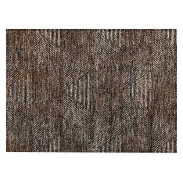 Chantille Machine Washable Indoor/Outdoor Abstract ACN777 Brown 1 ft. 8 in. x 2 ft. 6 in. Area Rug