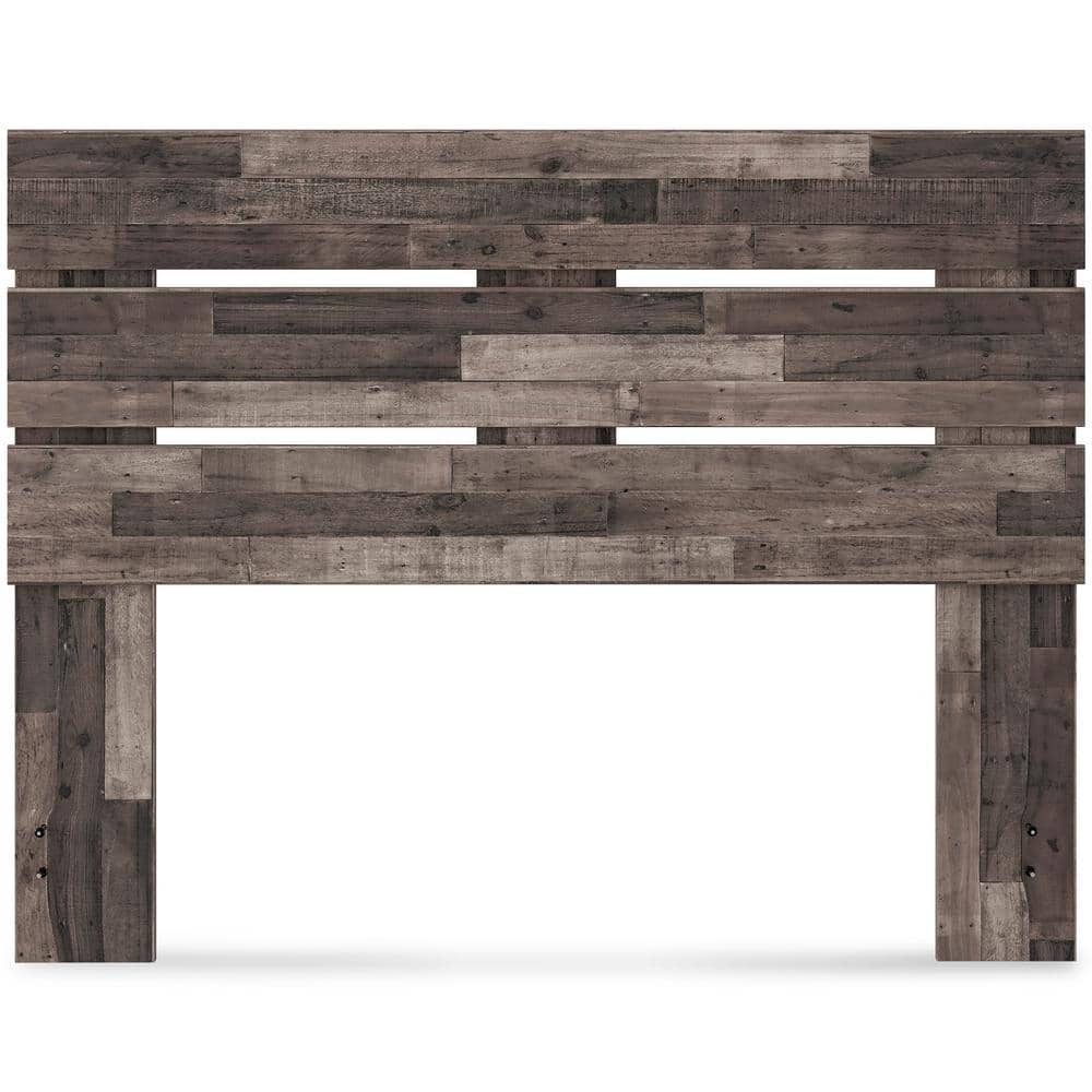 Neilsville Multi Gray Wood Queen Panel Headboard