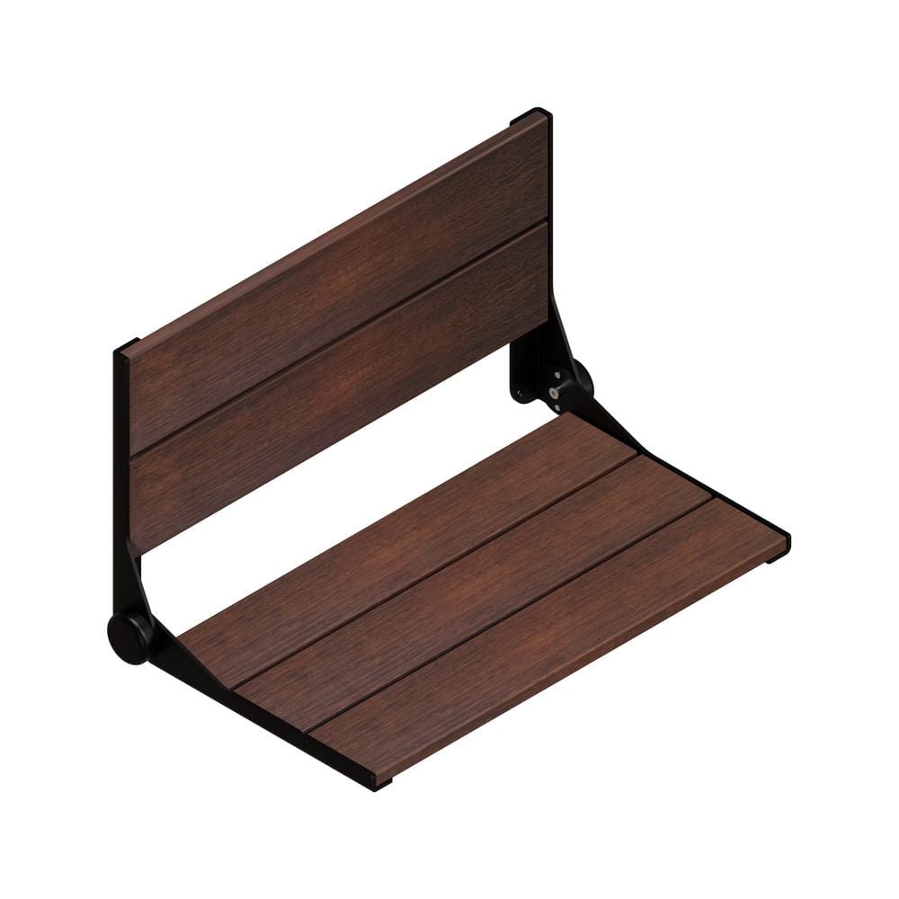 SerenaSeat 26 in. Folding Bamboo Shower Seat, ADA Compliant, Support Up to 400 Lbs. in Matte Black price history on PriceWatchPro
