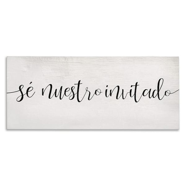 Stupell Industries Be Our Guest General by Lil' Rue Gallery Wrapped Unframed Typography Graphic Art Print 13 in. x 30 in.