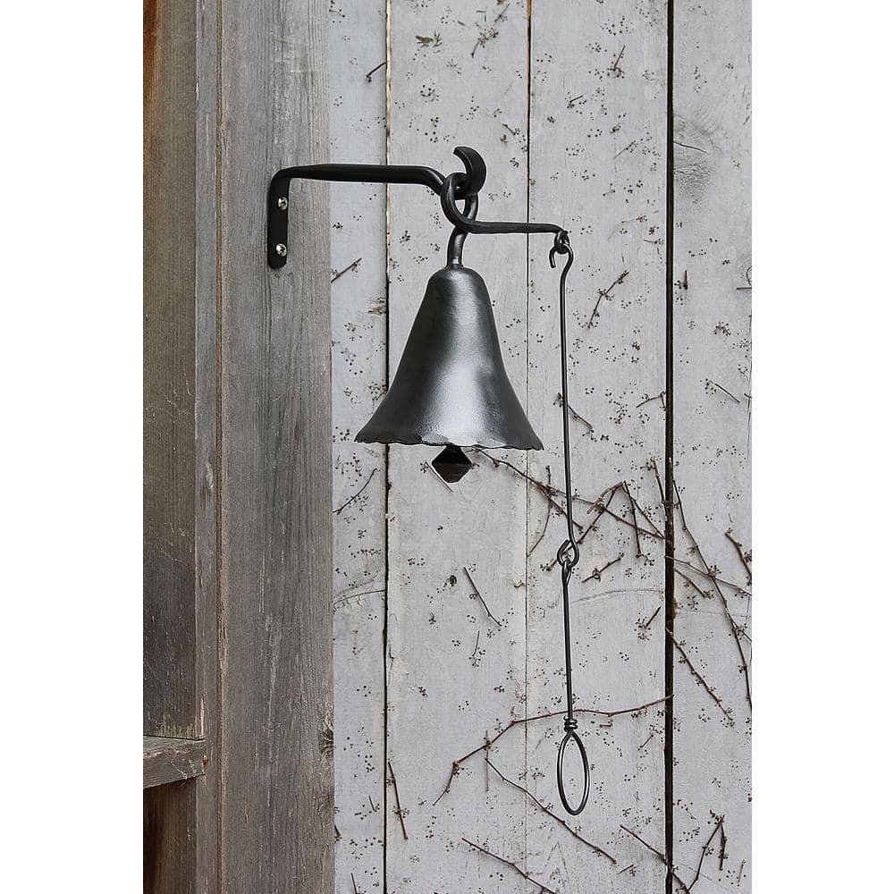 Small Graphite Wrought Iron Indoor/Outdoor Knocker Bell