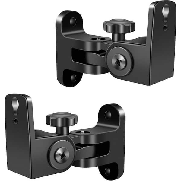 2-Pack Universal Speaker Wall Mounts-Tilt and Swivel, Fits Bose, JBL, Sony and More, Up to 30 lbs.