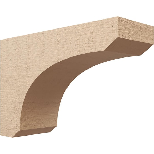 Ekena Millwork Classic Series 3 11 in. x 33 in. x 22 in. Legacy Rough Cedar Woodgrain Timberthane Polyurethane Corbel in Primed Tan