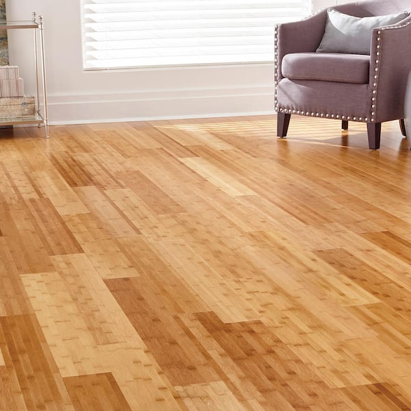 Home Legend Horizontal Natural 5/8 in. Thick x 3-3/4 in. Wide x 37-3/4 in.  Length Solid Bamboo Flooring (23.59 sq. ft. / case) Auction